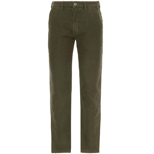Dark Olive Barbour Mens Moleskin Tailored Fit Trouser