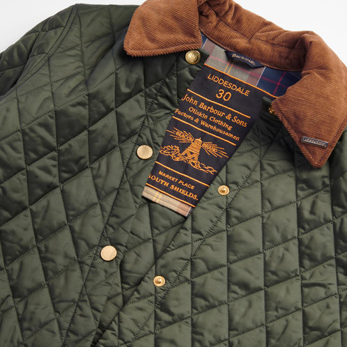 Olive/Classic Barbour Womens 30th Anniversary Modern Liddesdale Jacket Lining