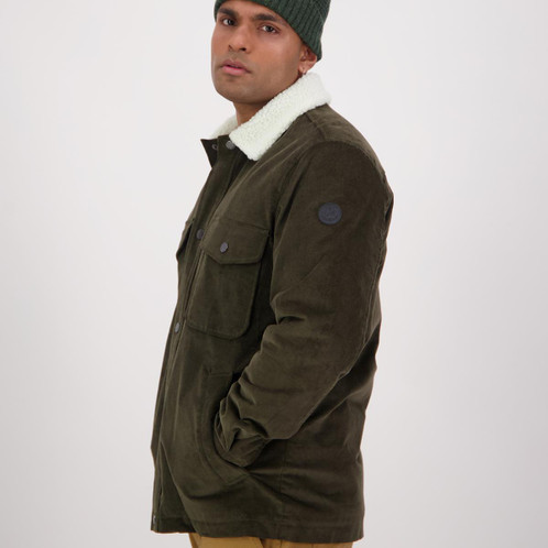 Olive Swanndri Mens Kaituna Corduroy Jacket Model