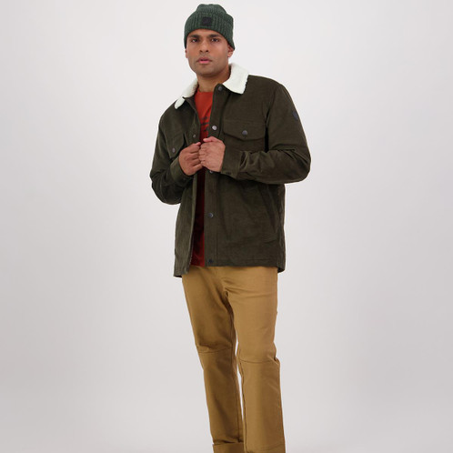 Olive Swanndri Mens Kaituna Corduroy Jacket Model