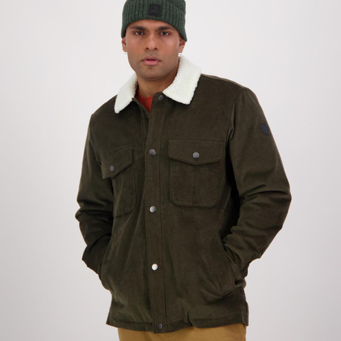 Olive Swanndri Mens Kaituna Corduroy Jacket Model