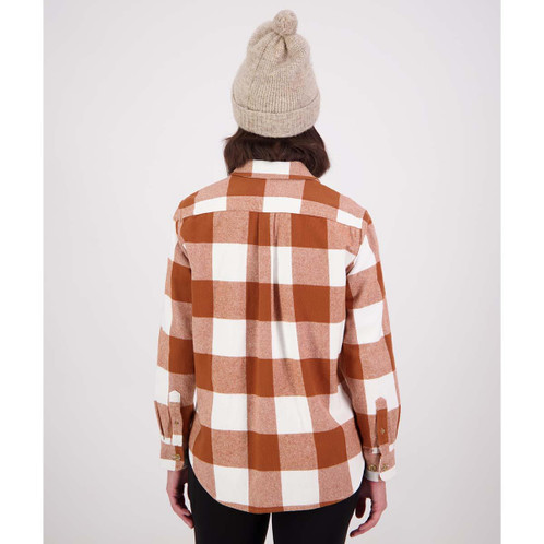 Rusty/White Swanndri Womens Rapaki Shacket Back
