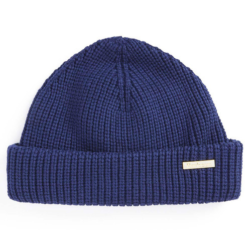 Inky Blue Barbour Mens Mosely Beanie