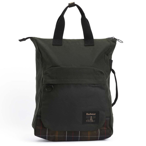 Sage/Classic Barbour Field Wax Backpack