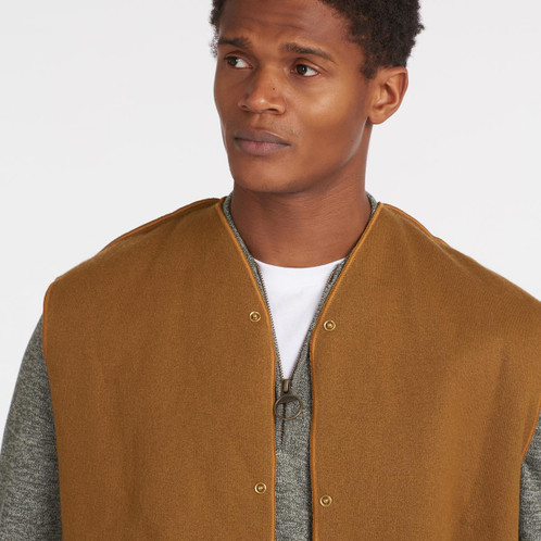 Brown Barbour Mens Warm Pile Lining Front