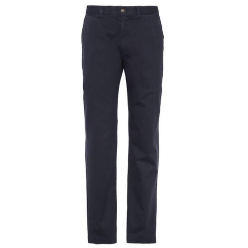 Dark Navy Barbour Mens Washed Stretch Twill Tailored Fit Trouser
