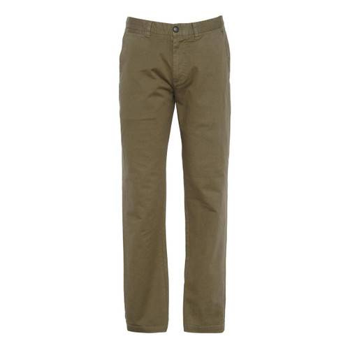 Olive Barbour Mens Washed Stretch Twill Tailored Fit Trouser