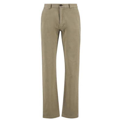 Grey Olive Barbour Mens Washed Stretch Twill Tailored Fit Trouser