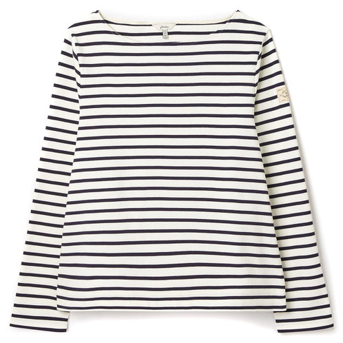 Creme Navy Stripe Joules Womens Harbour Striped Top