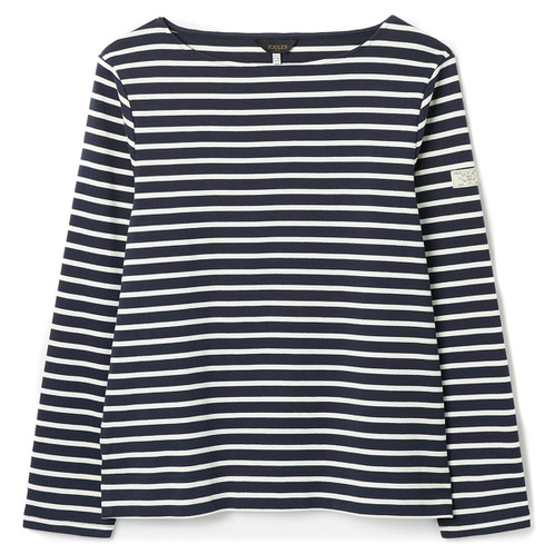 Navy Cream Stripe Joules Womens Harbour Striped Top