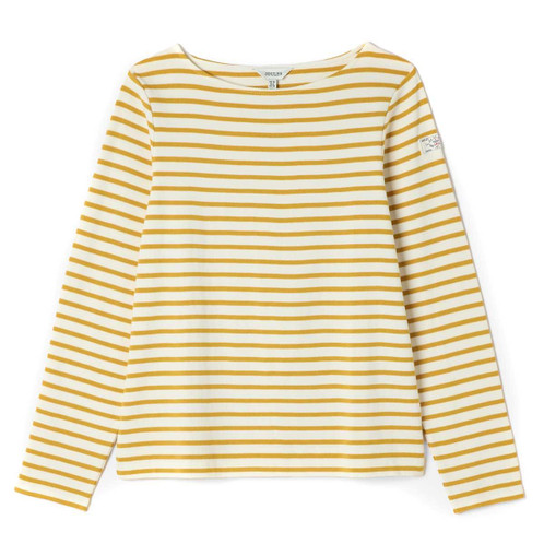 Mustard Yellow Joules Womens Harbour Striped Top