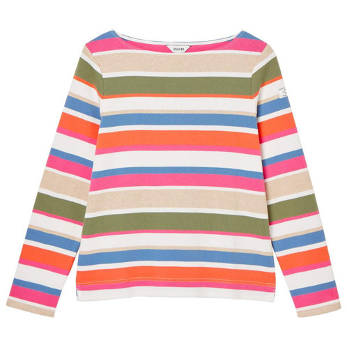 Khaki Multi Joules Womens Harbour Striped Top