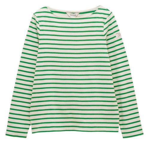 Green Stripe Joules Womens Harbour Striped Top