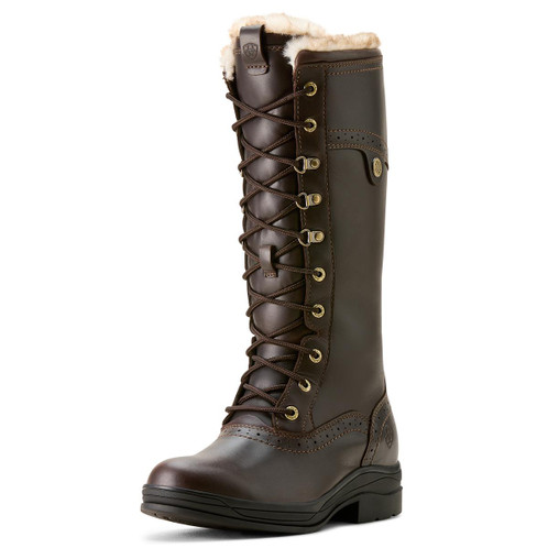 Dark Mocha Ariat Womens Wythburn II Sherpa Waterproof Boots