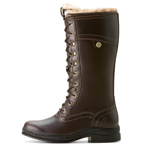 Dark Mocha Ariat Womens Wythburn II Sherpa Waterproof Boots Side