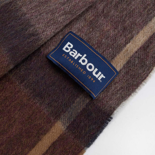 Midnight Oak Barbour Inverness Tartan Scarf Label