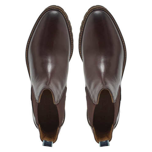 Dark Brown Chatham Womens Hickstead Chelsea Boots Top View