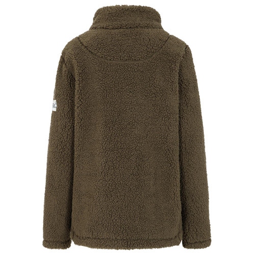 Khaki Lazy Jacks Womens LJ157 Snug Fleece Jacket Back
