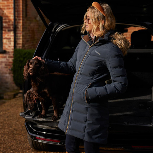 Carbon Navy Schoffel Womens Hurlingham Waterproof Down Coat Lifestyle