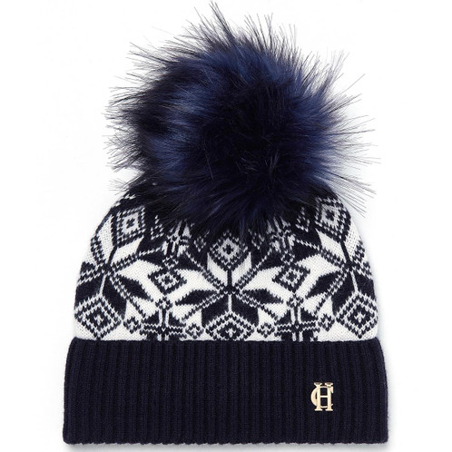Ink Navy Cream Holland Cooper Beatrice Bobble Hat
