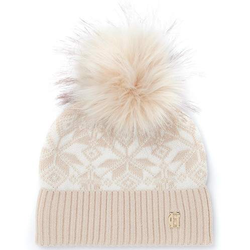 Camel Cream Holland Cooper Beatrice Bobble Hat