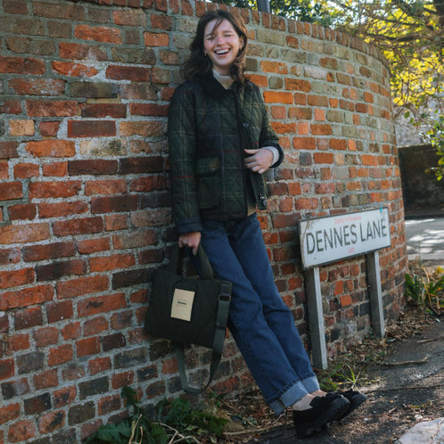 Olive Barbour Womens Mariah Mini Quilted Tote Bag Lifestyle