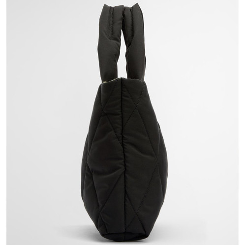 Black/Ancient Barbour Womens Mariah Mini Quilted Tote Bag Side