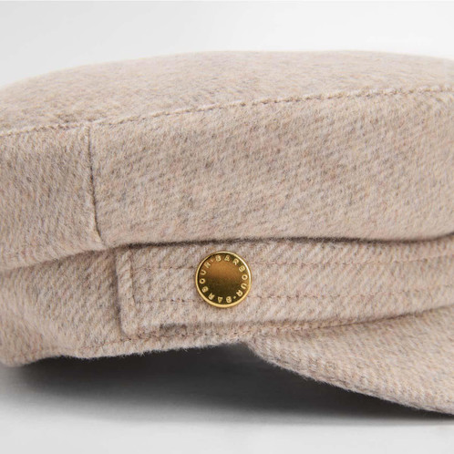 Cream side Barbour Womens Bothal Bakerboy Cap