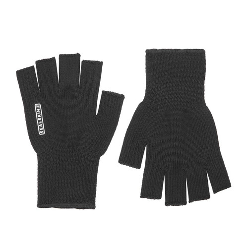 Black Sealskinz Thornham Solo Merino Fingerless Gloves