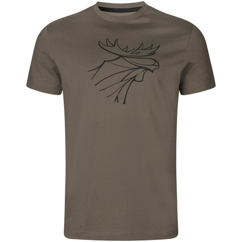 Brown Granite Harkila Mens Graphic T-Shirt Front