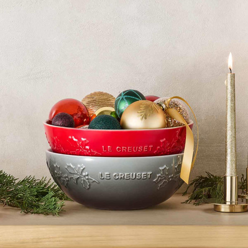 Le Creuset Stoneware Holly Serving Bowl Lifestyle