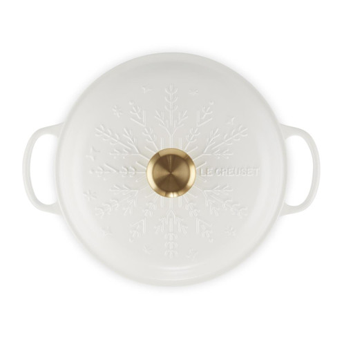  Le Creuset 26m Cast Iron Snowflake Shallow Casserole Dish
