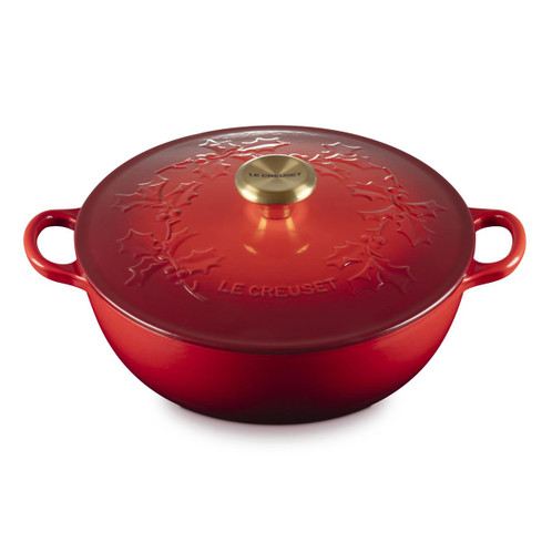 Le Creuset 26cm Cast Iron Holly Soup Pot