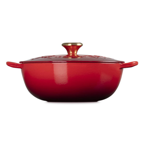 Le Creuset 26cm Cast Iron Holly Soup Pot