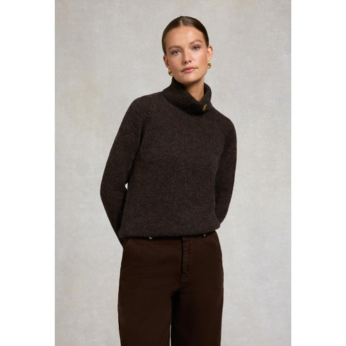 Chocolate Holland Cooper Womens Tori Knit Jumper On Model