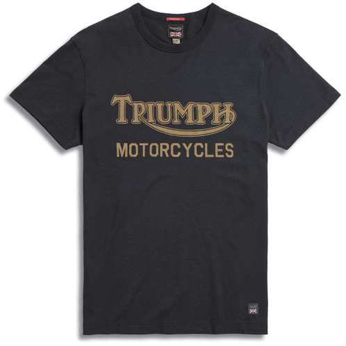 jet black/gold Triumph Mens Barwell Tee