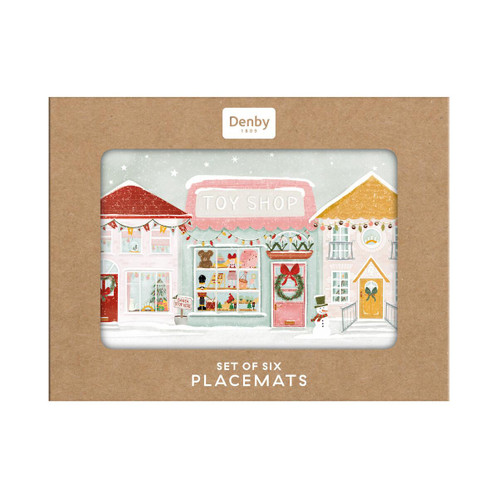 Denby Christmas Village Set Of 6 Placemats