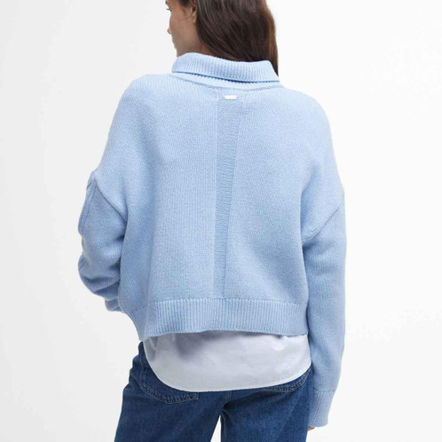 Blue Sky Barbour Womens Beatrix Knitted Jumper Model Back