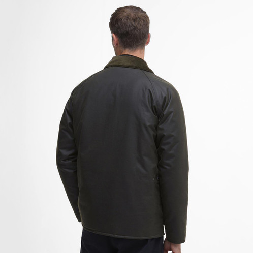 Fern Barbour Mens Cordale Wax Jacket Model Back