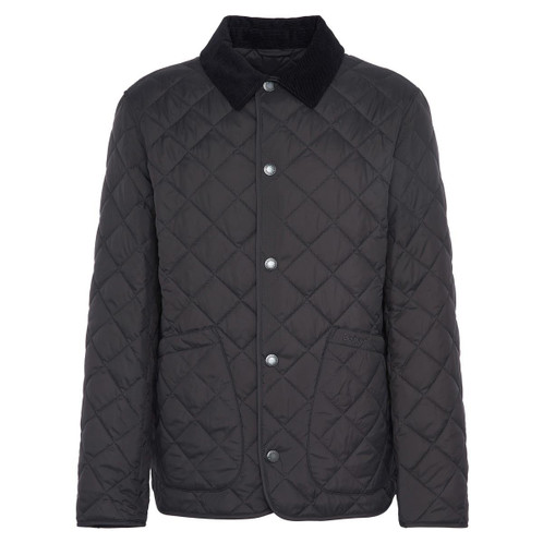 Black Carbon Barbour Mens Lindfield Quilted Jacket