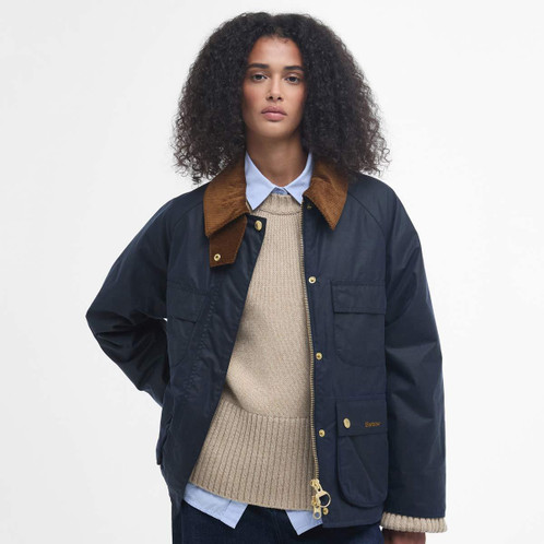 Barbour Womens Ruth Wax Jacket Model Front