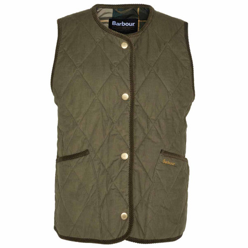 Deep Olive/Ancient Tartan Barbour Womens Cecily Gilet