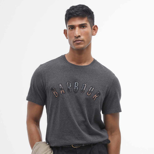 Barbour Mens Ancroft Tartan T-Shirt Model Front