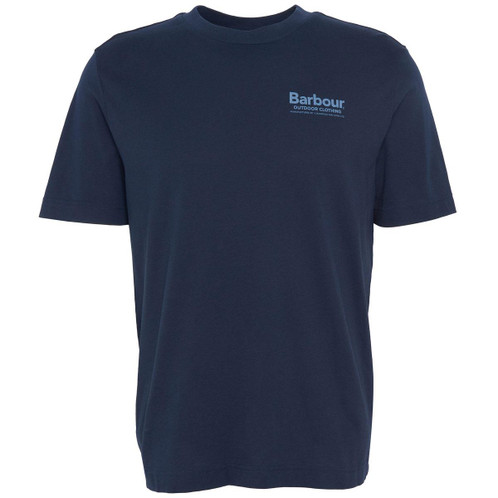 Navy Barbour Mens Thornley Relaxed Fit Graphic T-Shirt