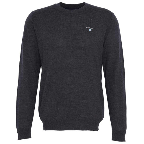 Charcoal Barbour Mens Merino Crew Neck Sweater