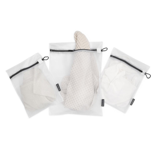 White /Grey Brabantia Wash Bags Set Of 3 In Use
