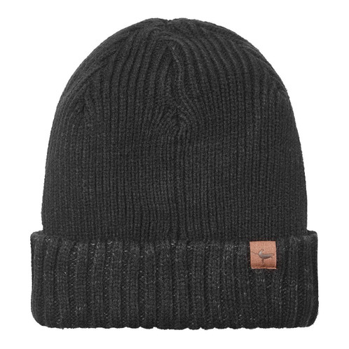 Black Sealskinz Bacton Waterproof Cold Weather Roll Cuff Beanie