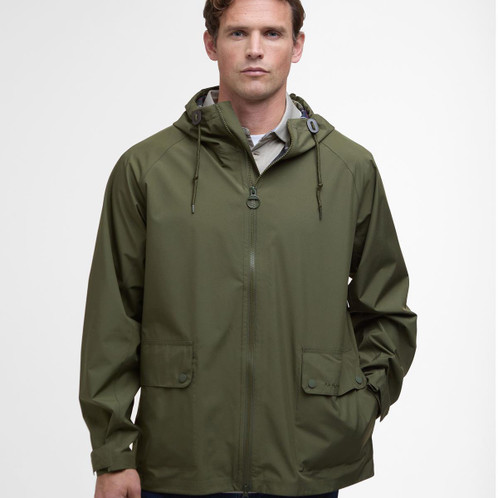 Barbour Mens Trover Waterproof Jacket fern model front