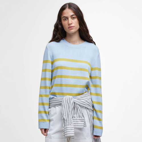 Blue Breeze Barbour Womens Bronya Knitted Jumper Model Front