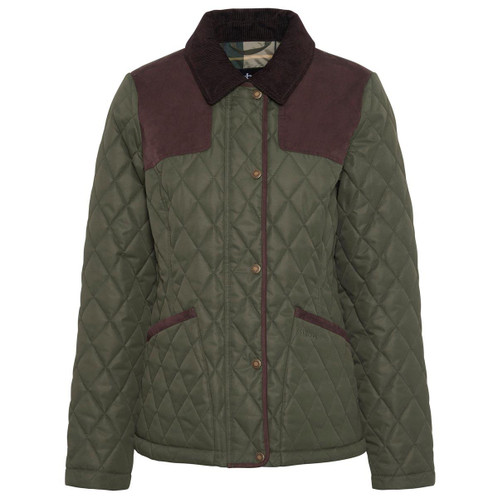 Olive Barbour Womens Keeper Wear Quilted Jacket